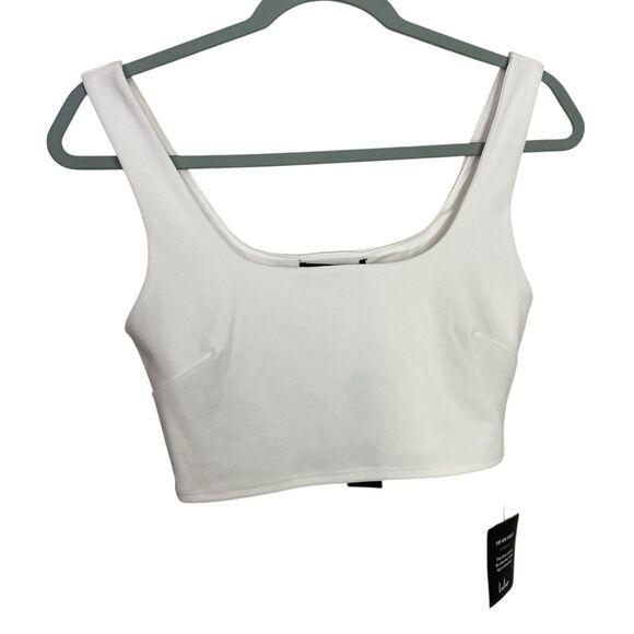 Lulus Only Tonight Jumpsuit Womens Small Ivory Two Piece Wide Leg Cocktail Vacay - Picture 6 of 14